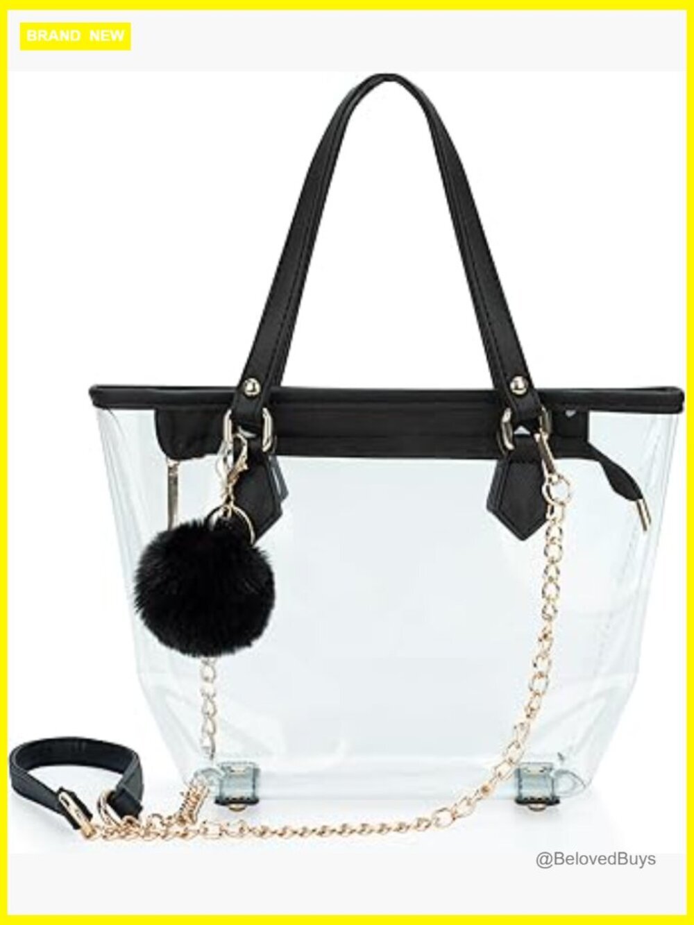 Clear Stadium Approved Crossbody Handbag Transparent Purse for Events